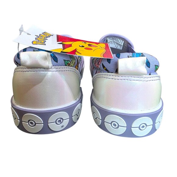 Pokemon Pikachu Slip-On Canvas Casual Sneakers Twin Gore Big Girl Size 4 - Picture 6 of 7